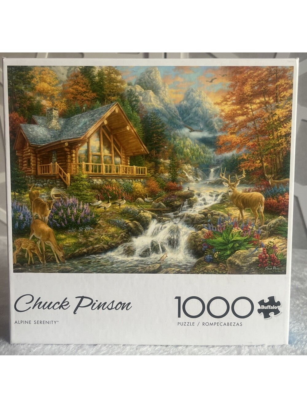 Buffalo Games Alpine Serenity 1000 Pc Jigsaw Puzzle Chuck Pinson COMPLETE